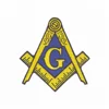 Masonic regalia machine made patches Square & compass