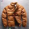 Mens Fly Puffer Quilt Genuine Leather Jacket Winter Down Warm Filling Jacket Leather Wear Coat Motorcycle Style Bomber Jacket