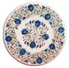 Wholesale Marble Stone Plate with Inlay Art Work Ready Stock Available in All Sizes
