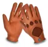 Real Leather Mens Chauffeur Car Bus Driving Gloves Retro Classic Style