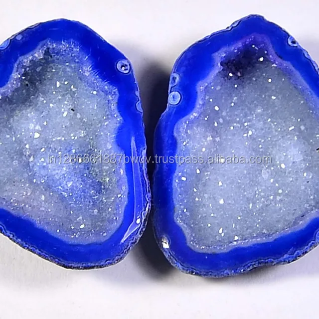 dyed gemstone blue agate