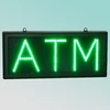 CE RoHS ABS 41X17.3cm illumincated green open closed electronic led atm sign board for bank
