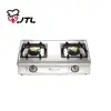 High Quality 2 Double Burner Stainless Steel Gas Stove