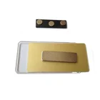 Plastic cover printable magnetic name badge holder magnets