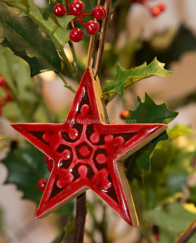 new christmas tree hanging ornament star for decoration
