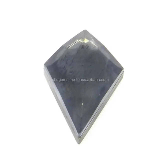 green amethyst & pyrite doublet semi precious 15x10mm kite