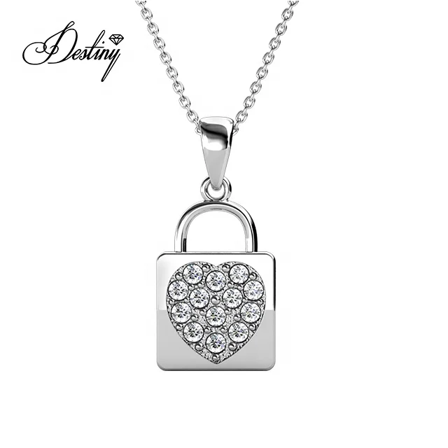 Destiny Jewellery 2021 Fashion Women Jewelry Love Heart Padlock Pendant Necklace With Premium Austria Crystal, White / rose / yellow gold
Destiny Jewellery 2021 Fashion Women Jewelry Love Heart Padlock Pendant Necklace With Premium Austria Crystal, White / rose / yellow gold