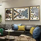 Home Decor Abstract Light Extravagance Trilogy Wall Painting