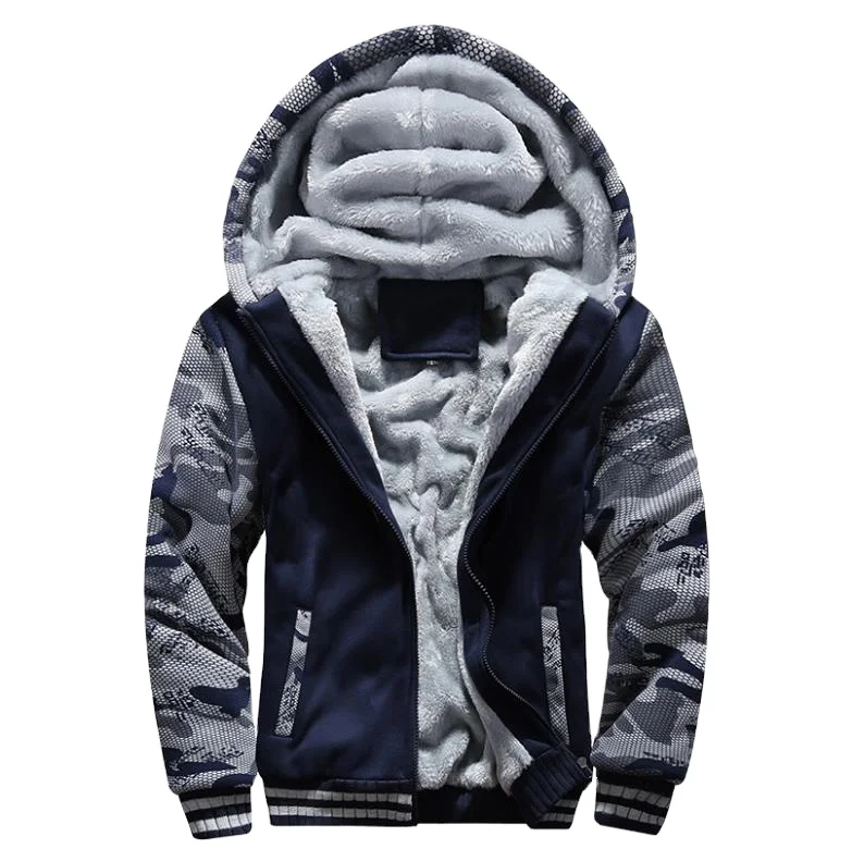 Men's plus fleece hoodie camouflage tracksuit thickened men's casual plus size thermal fashion jacket
Men's plus fleece hoodie camouflage tracksuit thickened men's casual plus size thermal fashion jacket