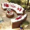 Semicircle sofa set with spacious seating and eye-catching colors