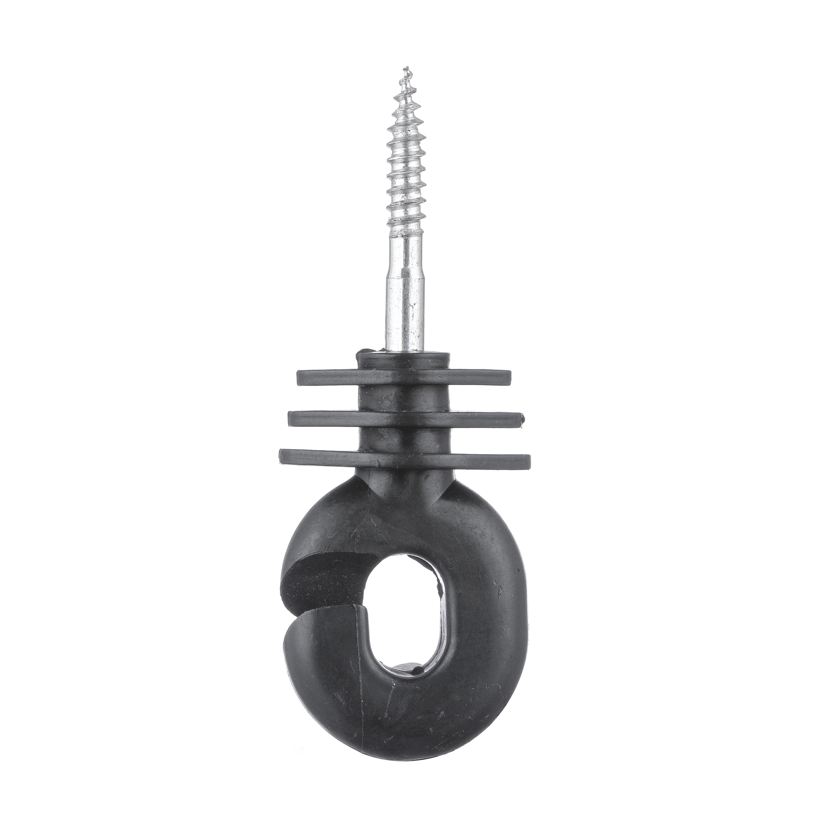 hot sale resistant plastic black 5mm wire hole fence tool screw in ring electric fencing insulator, Black or customized
hot sale resistant plastic black 5mm wire hole fence tool screw in ring electric fencing insulator, Black or customized