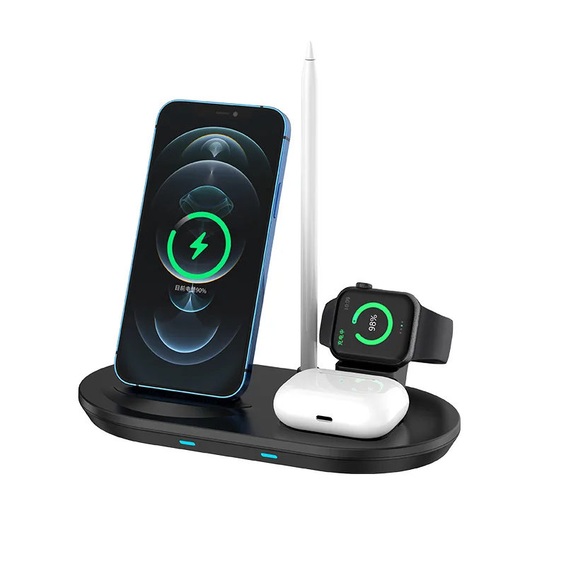 2022 New trend 4 in one phone holder charge desktop use 3 in 1 wireless charging dock, Black white
2022 New trend 4 in one phone holder charge desktop use 3 in 1 wireless charging dock, Black white