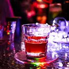 GFLAI New Design Weight Activated White Light Sticker Bottle LED Coaster For Holiday Party