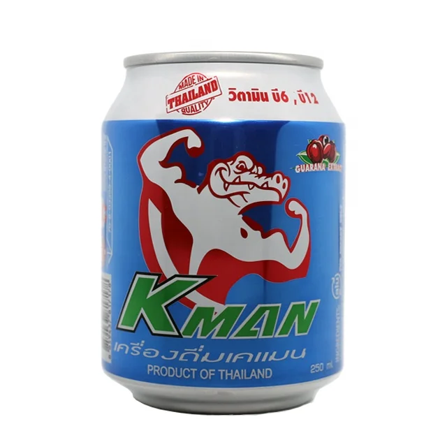 Kman energía beber 250 ml de bebida de energía Etiqueta Privada premium de alta calidad mezclado de sabor de fruta sin alcohol de Tailandia
