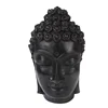 Resin Crafts Supplier Black Buddha Head Sculpture for Wholesale