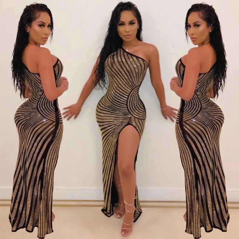 Plus Size Adult Long Sukienka Backless Transparent One Shoulder Black Sexy Sequin Club Dress Mesh Rhinestone Bodycon Dresses
Plus Size Adult Long Sukienka Backless Transparent One Shoulder Black Sexy Sequin Club Dress Mesh Rhinestone Bodycon Dresses