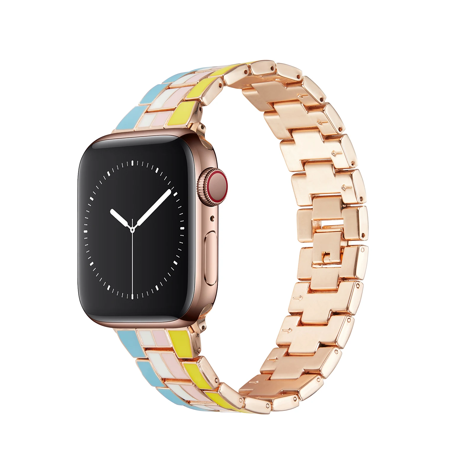 Rainbow Smart Strap Stainless Band 44mm 42mm 40mm 38mm Metal Bracelet designer Sport Smart Watch Band for Apple
Rainbow Smart Strap Stainless Band 44mm 42mm 40mm 38mm Metal Bracelet designer Sport Smart Watch Band for Apple