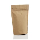 500g 16oz Kraft paper stand up coffee packaging pouch bag with valve and zipper