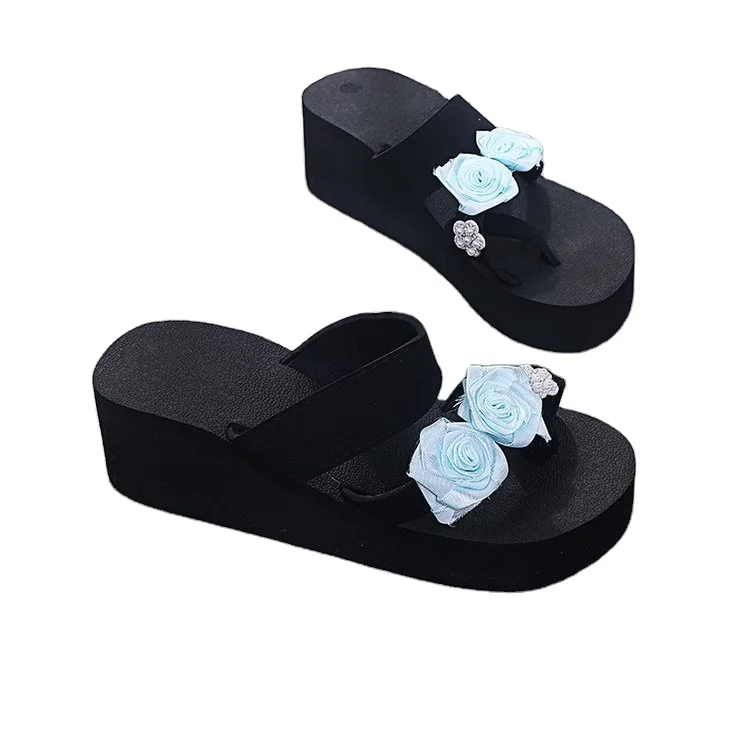 Beach slippers rose color colorful chrysanthemum flip flops ladies summer thick bottom wedges, Customized color
Beach slippers rose color colorful chrysanthemum flip flops ladies summer thick bottom wedges, Customized color