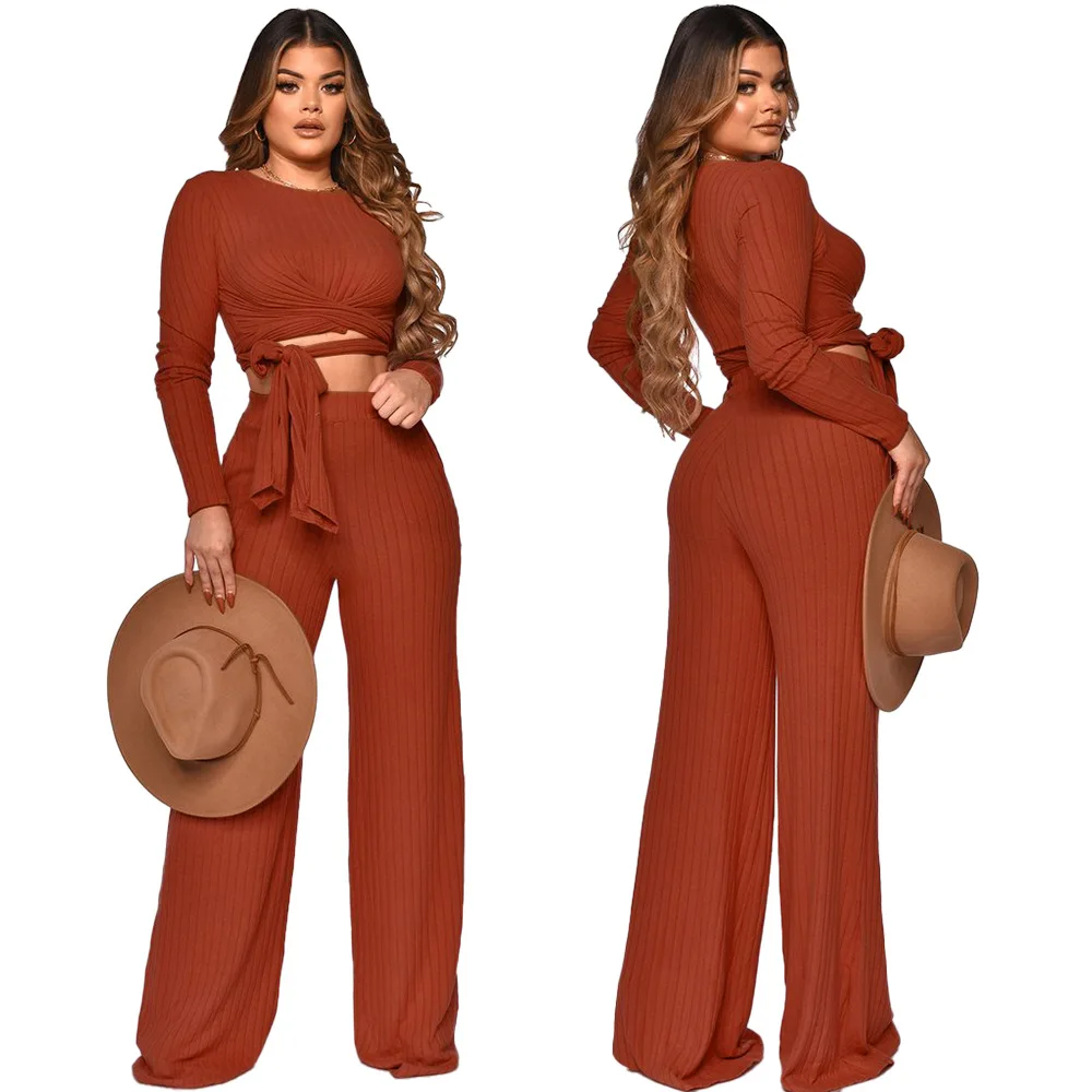 Wholesale Hot Sale Trendy 2021 Women Flare Pants Crop Top 2 Piece Set Outfit Lounge Wear Set, Picture color
Wholesale Hot Sale Trendy 2021 Women Flare Pants Crop Top 2 Piece Set Outfit Lounge Wear Set, Picture color