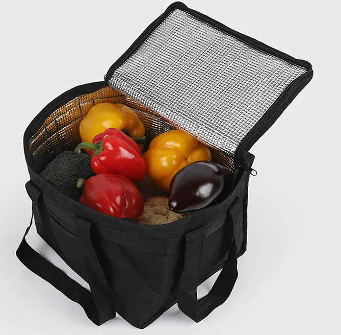 Insulated Grocery Bag Hot Cold Food Delivery Bag Light Weight Collapsible Washable Heavy Duty Stands Upright Reinforced Bottom, Nature/customized color 
Insulated Grocery Bag Hot Cold Food Delivery Bag Light Weight Collapsible Washable Heavy Duty Stands Upright Reinforced Bottom, Nature/customized color