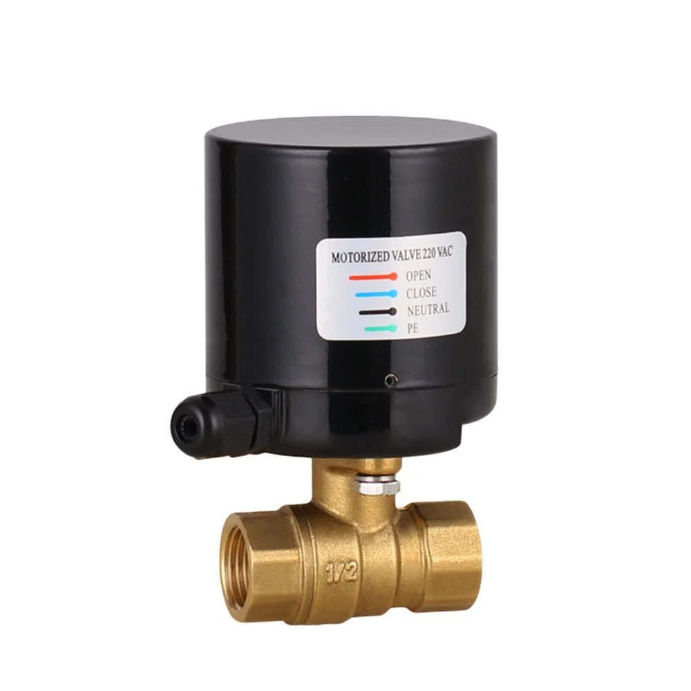 1/2 3/4 1 inch Suitable for HVAC and status control electric motor operated brass shut-off actuator ball valve
1/2 3/4 1 inch Suitable for HVAC and status control electric motor operated brass shut-off actuator ball valve