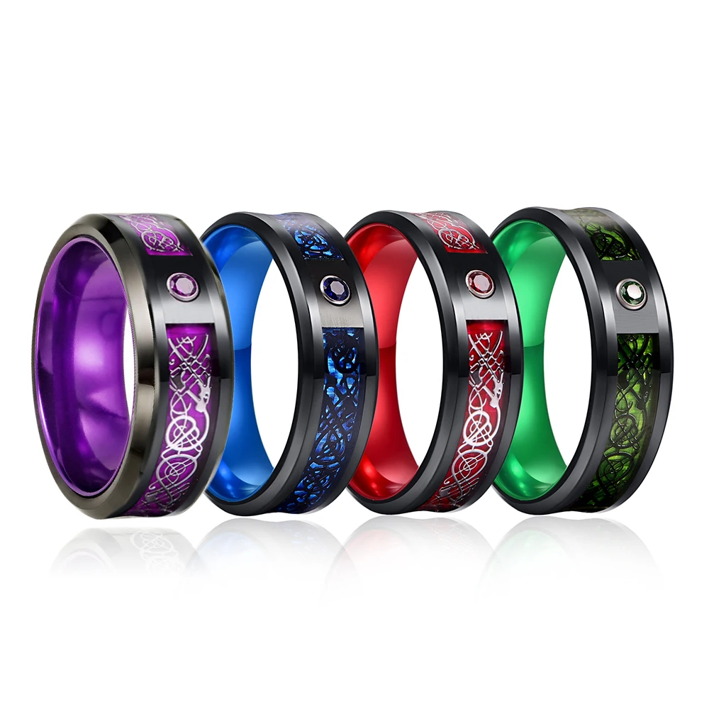Energinox 8mm 2 Tone High Polish Pure Elemental Celtic Dragon Pattern Stainless Steel Rings for Men
Energinox 8mm 2 Tone High Polish Pure Elemental Celtic Dragon Pattern Stainless Steel Rings for Men