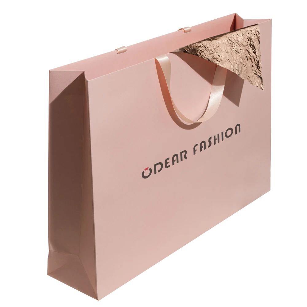 custom luxury gift art paper shopping reusable hand bag