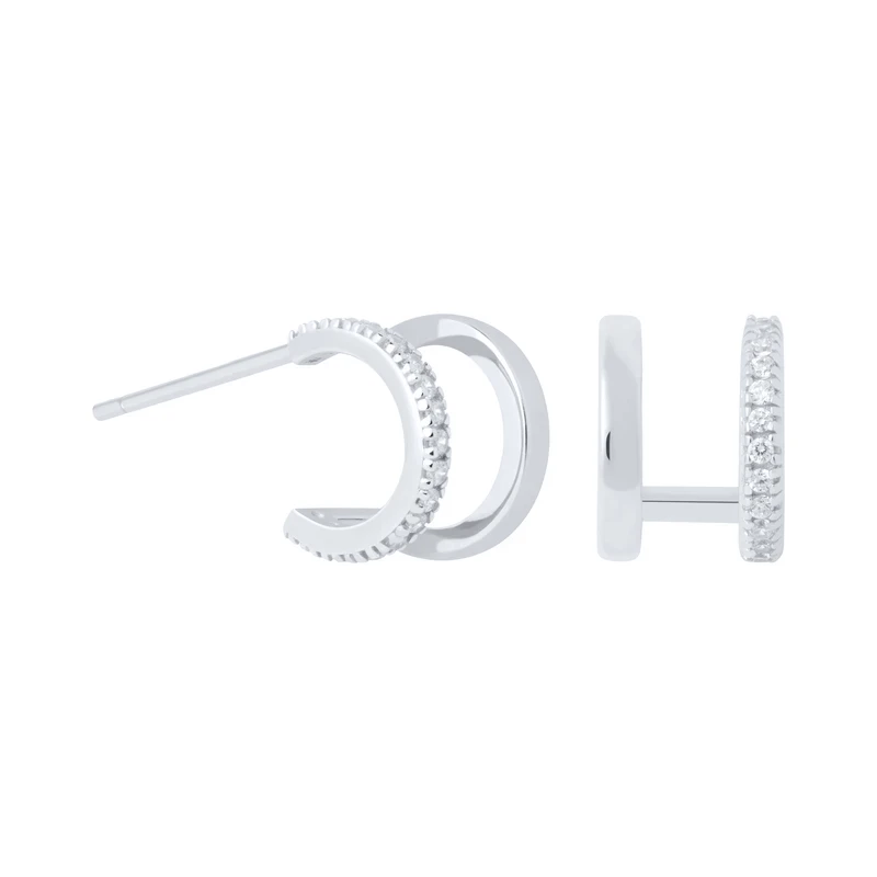 CANNER S925 Sterling Silver Crystal Diamond Hypoallergenic Ear Wrap Climbers C-shaped stud Earrings For Women
CANNER S925 Sterling Silver Crystal Diamond Hypoallergenic Ear Wrap Climbers C-shaped stud Earrings For Women