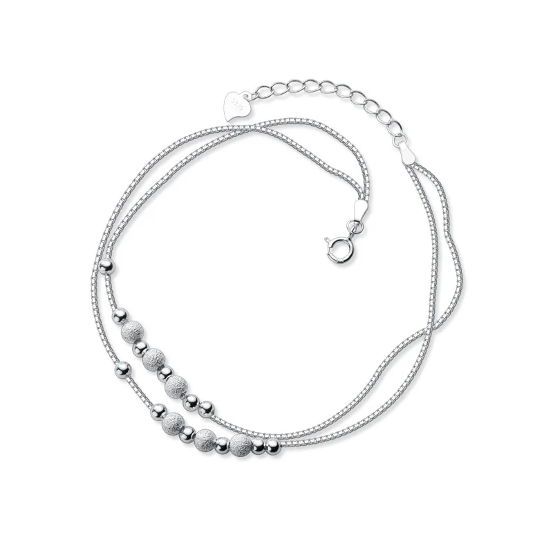 A1124 Magnetic Bracelet Accessories Sterling Silver 925 Double Layer Bead Frosted Bean Chain
A1124 Magnetic Bracelet Accessories Sterling Silver 925 Double Layer Bead Frosted Bean Chain