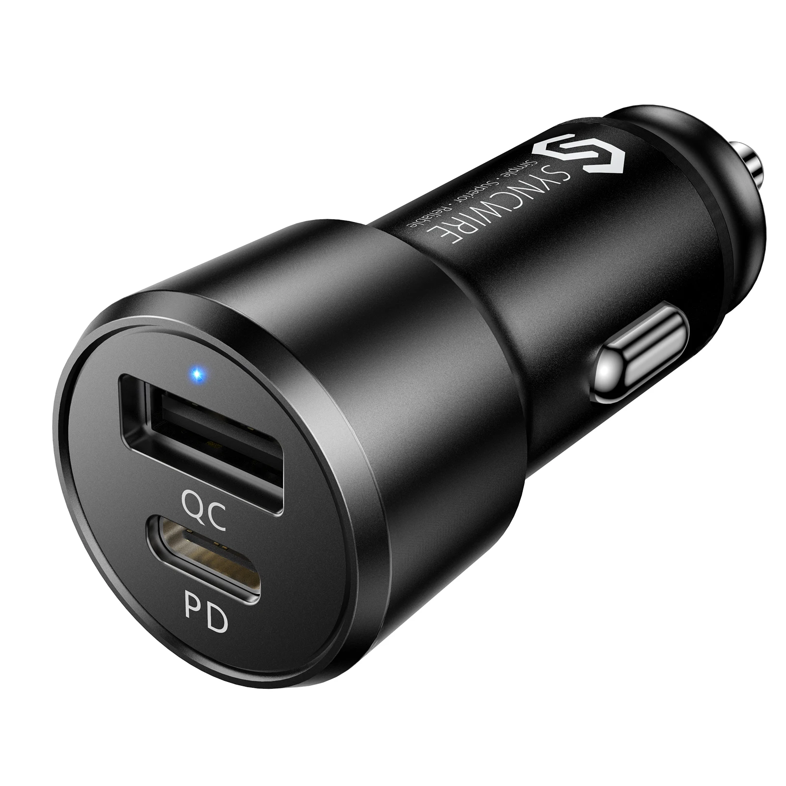 Syncwire USB C Car Charger 24W Fast USB Car Charger PD&QC 3.0 Dual Port Full Metal Car Adapter for iPhone, Black
Syncwire USB C Car Charger 24W Fast USB Car Charger PD&QC 3.0 Dual Port Full Metal Car Adapter for iPhone, Black