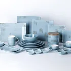 Rustic Colored High Temperature Hotel Tableware Supplierd Blue& White Dinners Set, Horeca In Dinnerware Sets@
