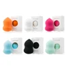 Six Colors waterdrop cosmetic custom makeup sponge blender with beauty sponge holder
