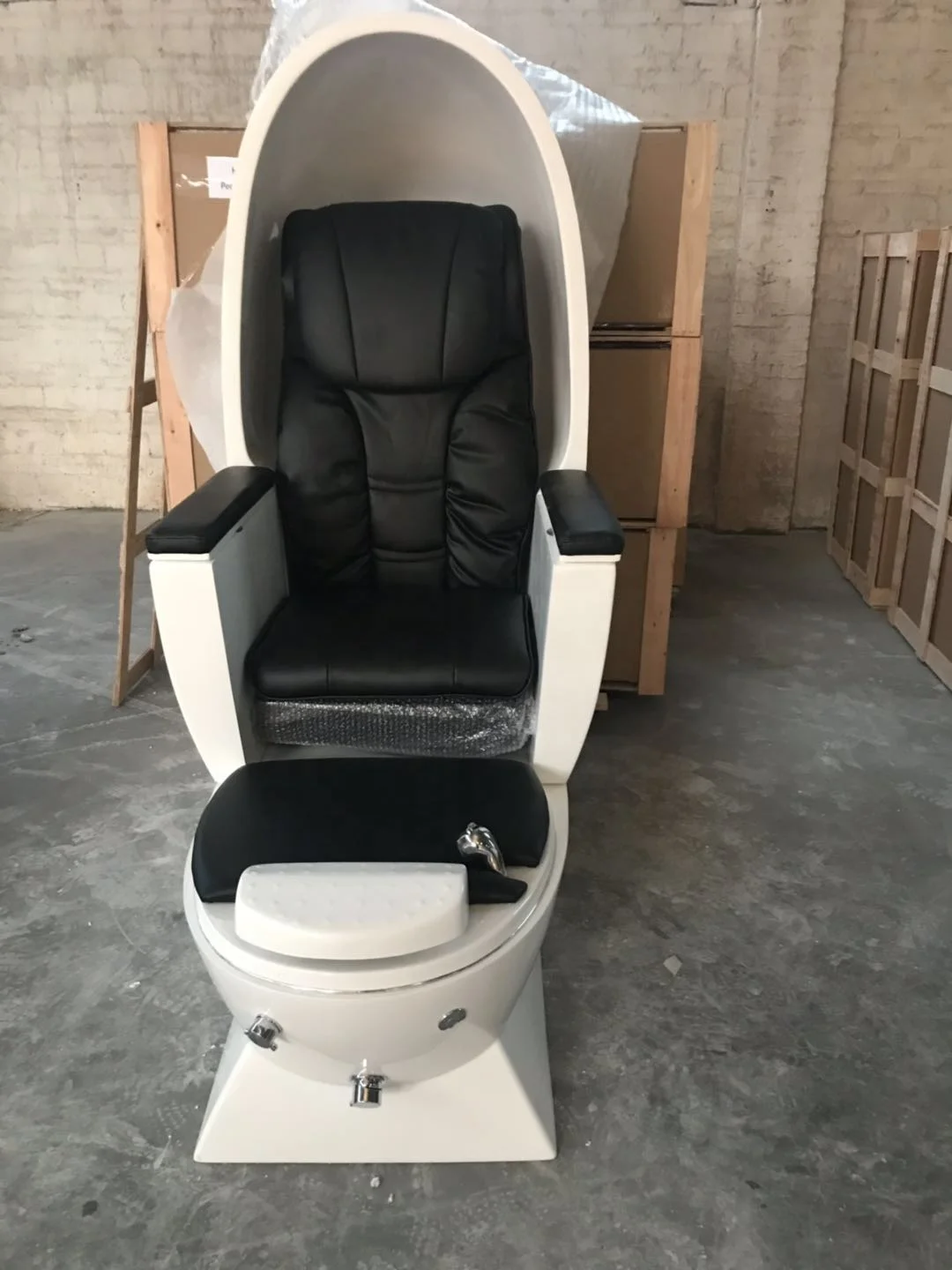 Luxury Nail Salon Hot Sale Modern Cheap White Egg Shape Massage Foot Spa Pedicure Spa Chair for Sale