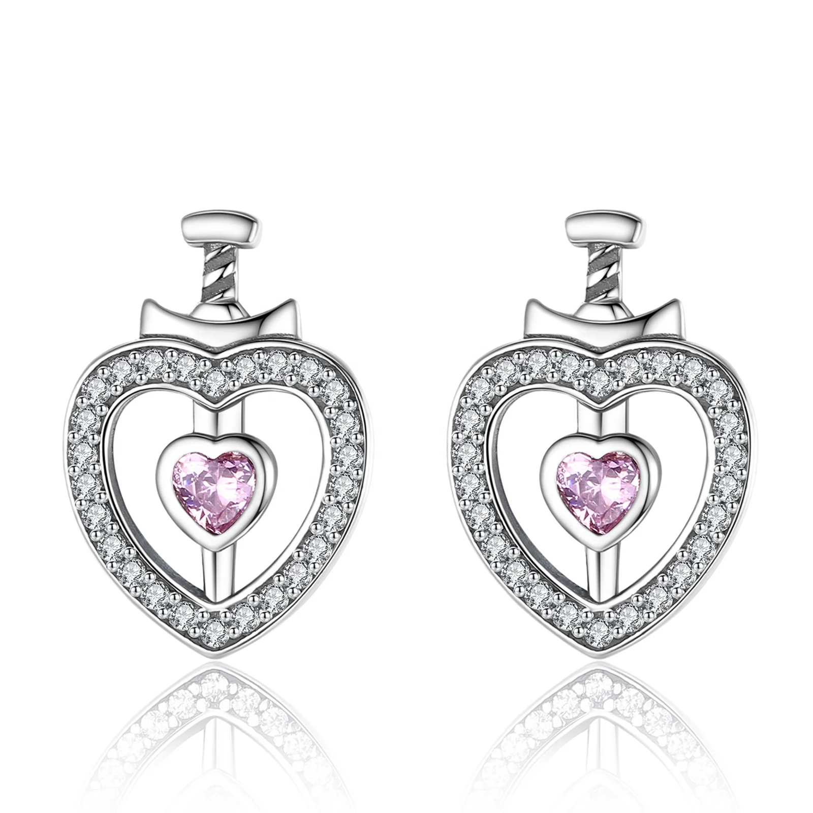 Merryshine Best Valentine's Day Gift 925 Sterling Silver Heart Studs Earring for Women
Merryshine Best Valentine's Day Gift 925 Sterling Silver Heart Studs Earring for Women