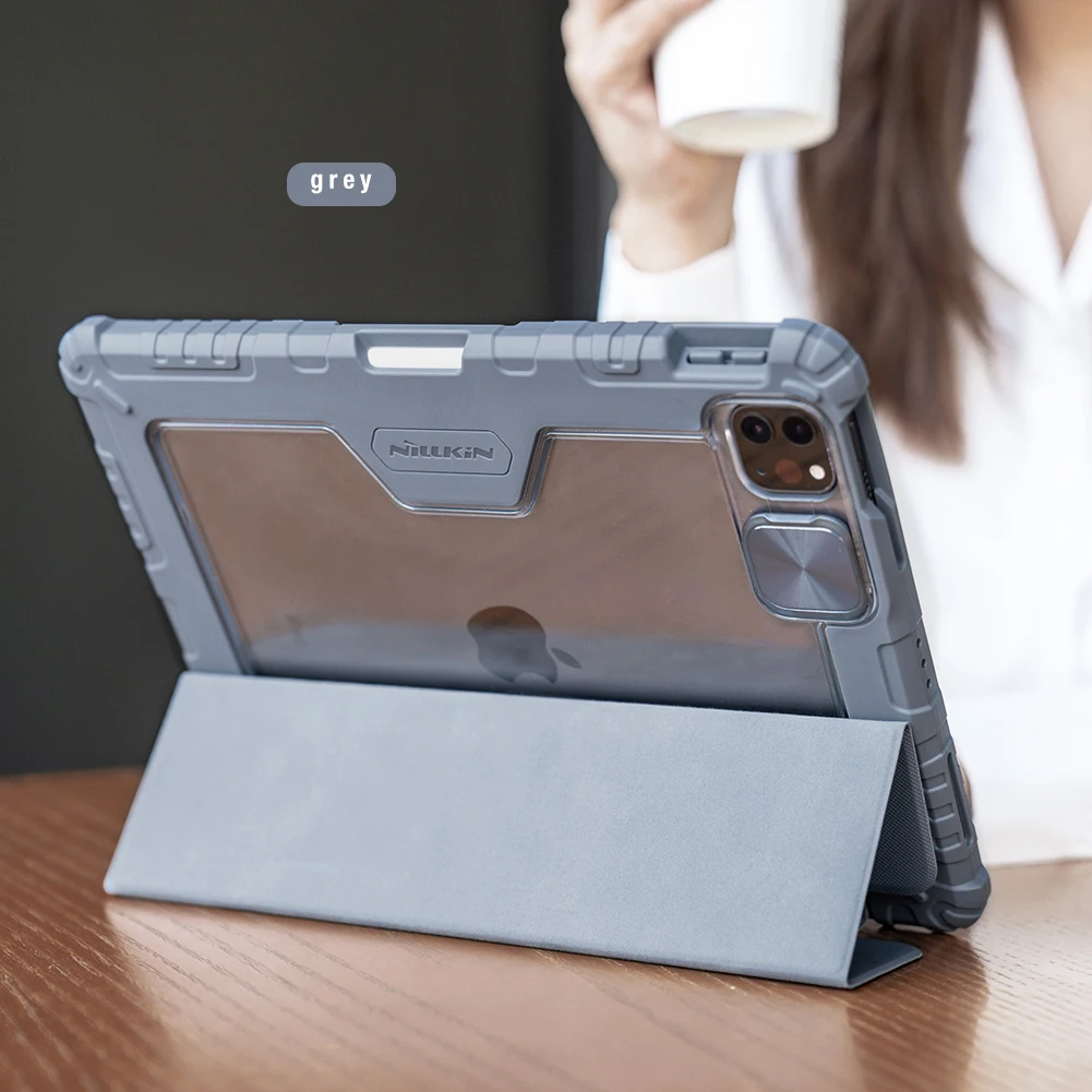 NILLKIN Bumper Case Pro for iPad Air 10.9 2020/Air 4/Pro 11 2020 with Pencil Holder Tablet Stand Leather Case
NILLKIN Bumper Case Pro for iPad Air 10.9 2020/Air 4/Pro 11 2020 with Pencil Holder Tablet Stand Leather Case