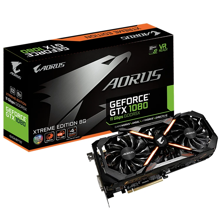 GIGABYTE AORUS NVIDIA GeForce GTX 1080 Xtreme Edition 8G 11Gbps Graphics Card with 11Gbps High Speed Memory Support OverClocking
GIGABYTE AORUS NVIDIA GeForce GTX 1080 Xtreme Edition 8G 11Gbps Graphics Card with 11Gbps High Speed Memory Support OverClocking