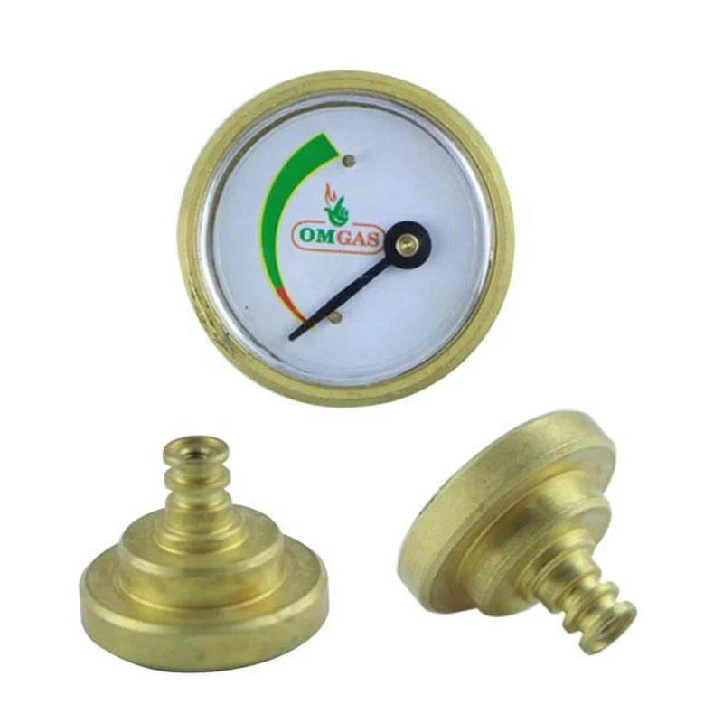 High quality back connection brass propane cylinder gas pressure gauge meter