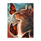 Factory wholesale custom home effect wall decoration painting 2019 cat 5D DIY diamond painting set animal
