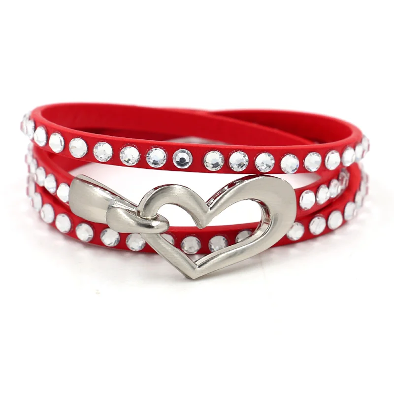 2020 New Alloy Heart-shaped Hook Buckle PU Leather Hotfixrhinestone Bracelets Girls Multi-circle Hand Strap 8 Colors Mixed Batch, A#,b#,c#.d#.e#.f#,g#,h#
2020 New Alloy Heart-shaped Hook Buckle PU Leather Hotfixrhinestone Bracelets Girls Multi-circle Hand Strap 8 Colors Mixed Batch, A#,b#,c#.d#.e#.f#,g#,h#