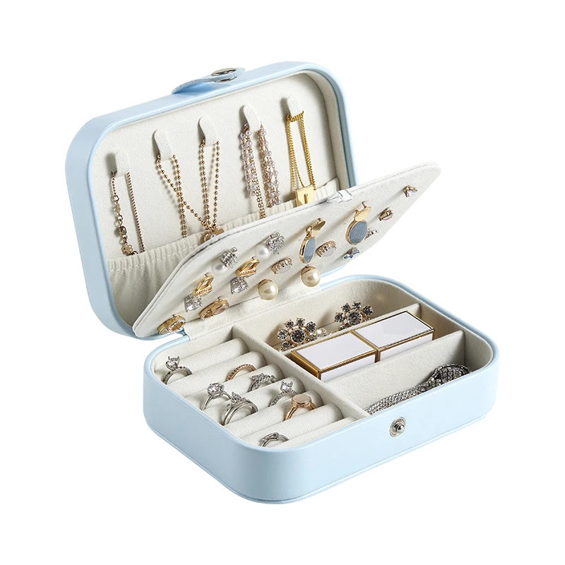 Custom Logo Small PU Leather Jewelry Case Travel Jewelry Storage Box Organizer Earring Ring Necklace Jewellery Packaging Boxes
Custom Logo Small PU Leather Jewelry Case Travel Jewelry Storage Box Organizer Earring Ring Necklace Jewellery Packaging Boxes