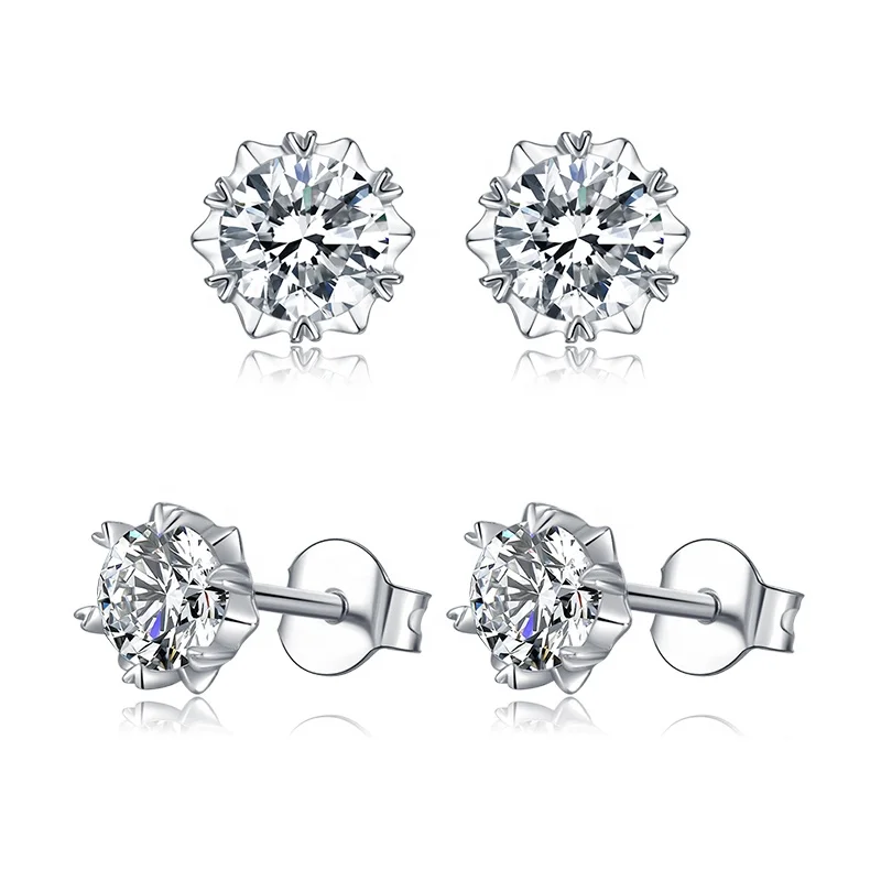 Moissanite stud earrings 925 sterling silver moissanite diamond earrings with certificate
Moissanite stud earrings 925 sterling silver moissanite diamond earrings with certificate