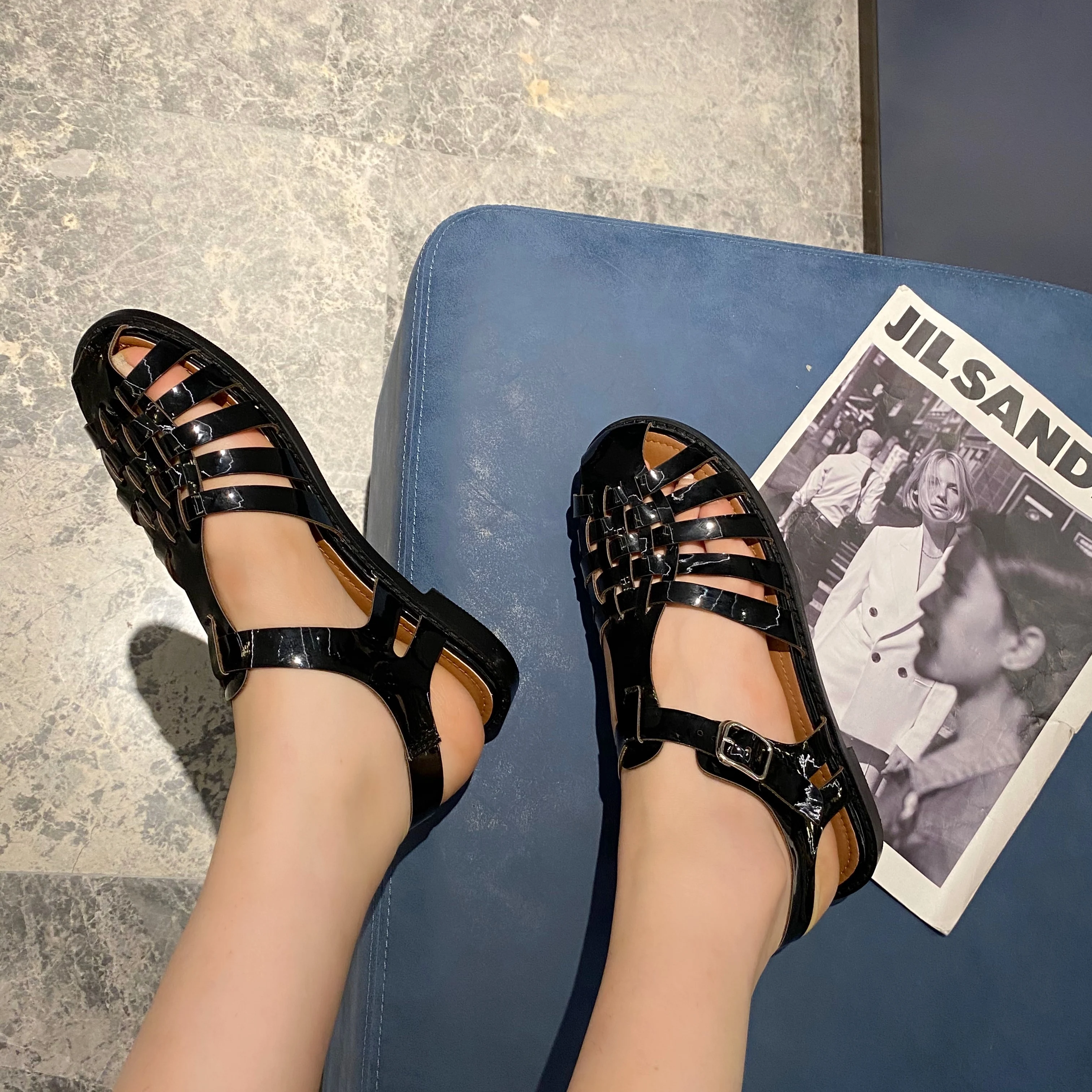 102048iHeeled shoes rome women summer fashion sandals hollow breathable design ankle buckle flat comfort sandals for female, Black, gold, sliver
102048iHeeled shoes rome women summer fashion sandals hollow breathable design ankle buckle flat comfort sandals for female, Black, gold, sliver