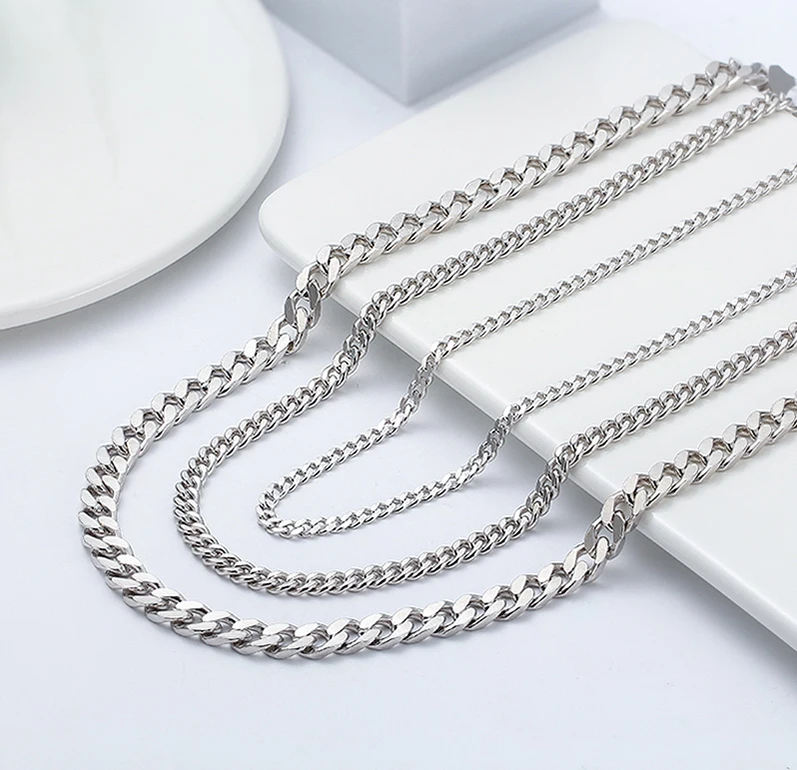 High Quality Necklace Chain Jewelry Men Real Sterling Silver Chains 925 Solid Necklace White Gold Plated figaro chain necklaces
High Quality Necklace Chain Jewelry Men Real Sterling Silver Chains 925 Solid Necklace White Gold Plated figaro chain necklaces