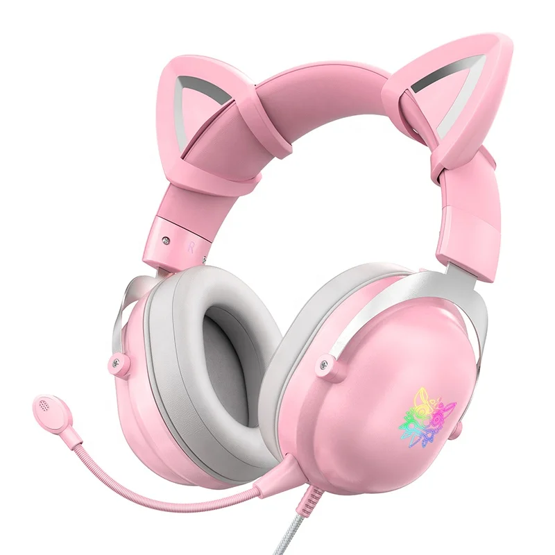 ONIKUMA X11 Detachable Pink Cat Ear Gaming Headset RGB Game Headphone With Mic For Girls
ONIKUMA X11 Detachable Pink Cat Ear Gaming Headset RGB Game Headphone With Mic For Girls