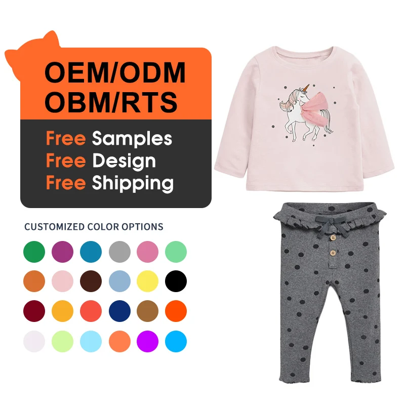 OA Pay Girl Long Sleeve Shirt Pants Set Cotton Casual Sweatshirt Leggings Playwear Outfits 2 Pcs Fall Kids Girls Clothing Set, Customized color
OA Pay Girl Long Sleeve Shirt Pants Set Cotton Casual Sweatshirt Leggings Playwear Outfits 2 Pcs Fall Kids Girls Clothing Set, Customized color