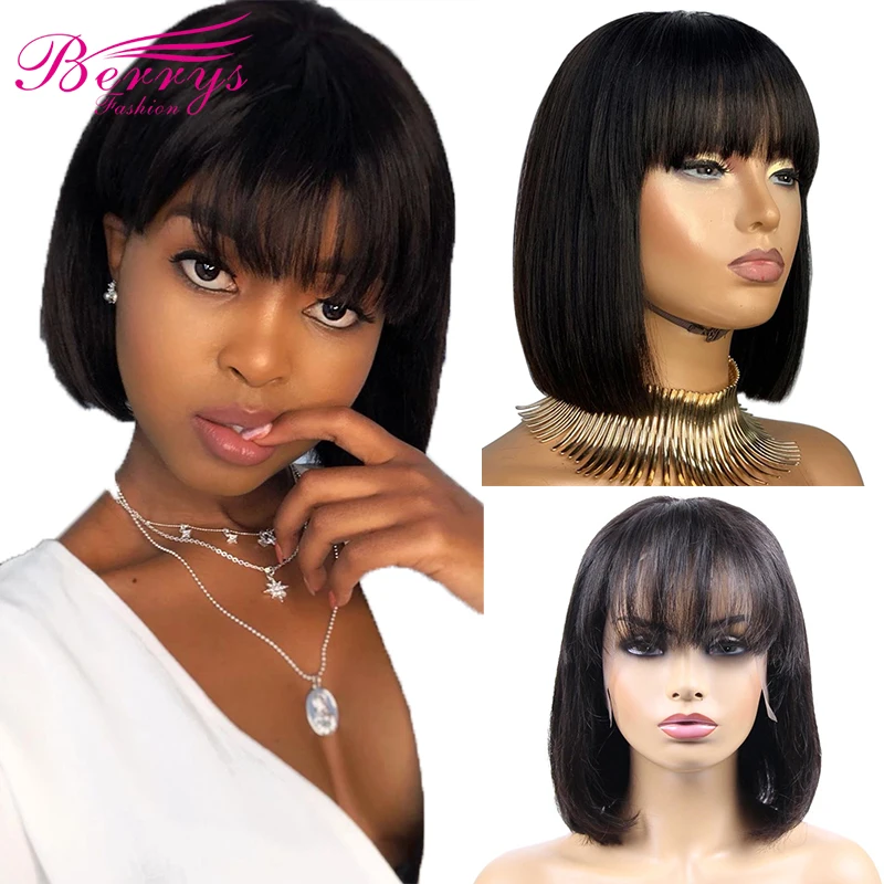 Summer Cheap Popular Short Bob Wigs 10-16inch Brazilian Straight Closure Frontal Units Permanent Human Hair Wigs with Thin Bangs
Summer Cheap Popular Short Bob Wigs 10-16inch Brazilian Straight Closure Frontal Units Permanent Human Hair Wigs with Thin Bangs