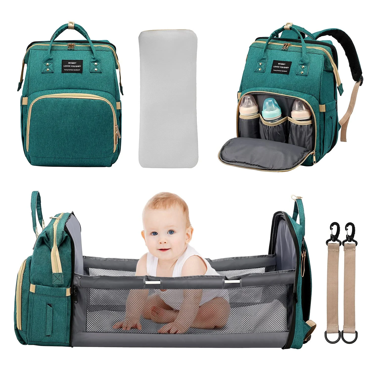 3 in 1 Diaper Bag Backpack Travel Bassinet Portable Baby Bed, Baby Diaper Bag with Changing Station
3 in 1 Diaper Bag Backpack Travel Bassinet Portable Baby Bed, Baby Diaper Bag with Changing Station