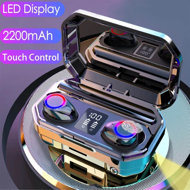 2200mAh BT Earphones Wireless Headphones Touch Control LED With Microphone Sport Waterproof Headsets Earbuds Earphone
2200mAh BT Earphones Wireless Headphones Touch Control LED With Microphone Sport Waterproof Headsets Earbuds Earphone