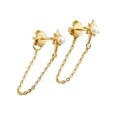Best Selling Korean Sterling Silver Earrings Custom Jewelry Stud Chain 21524 earring, As picture
Best Selling Korean Sterling Silver Earrings Custom Jewelry Stud Chain 21524 earring, As picture